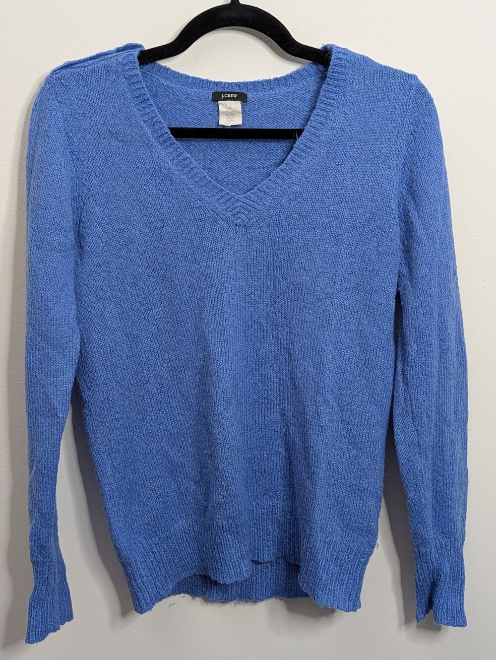 J.Crew Periwinkle Mohair-Blend V-Neck Sweater M
